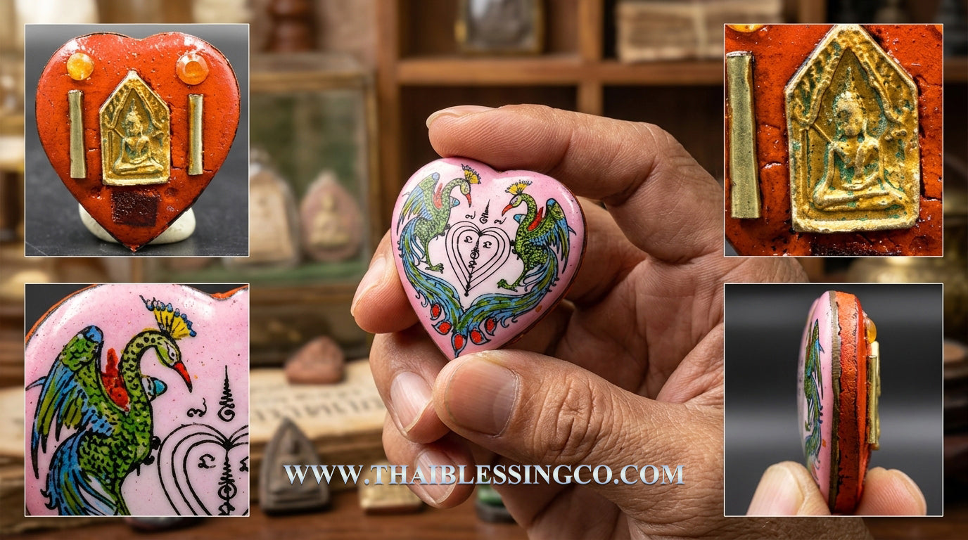 ✨ The Golden Peacock Empress Sovereign Locket: Infused with Sacred Attraction Oil by Arjan Kiew Teptong – Authentic Thai Mystical Talisman for Supreme Charisma, Prosperity, and Elite Business Luck ✨