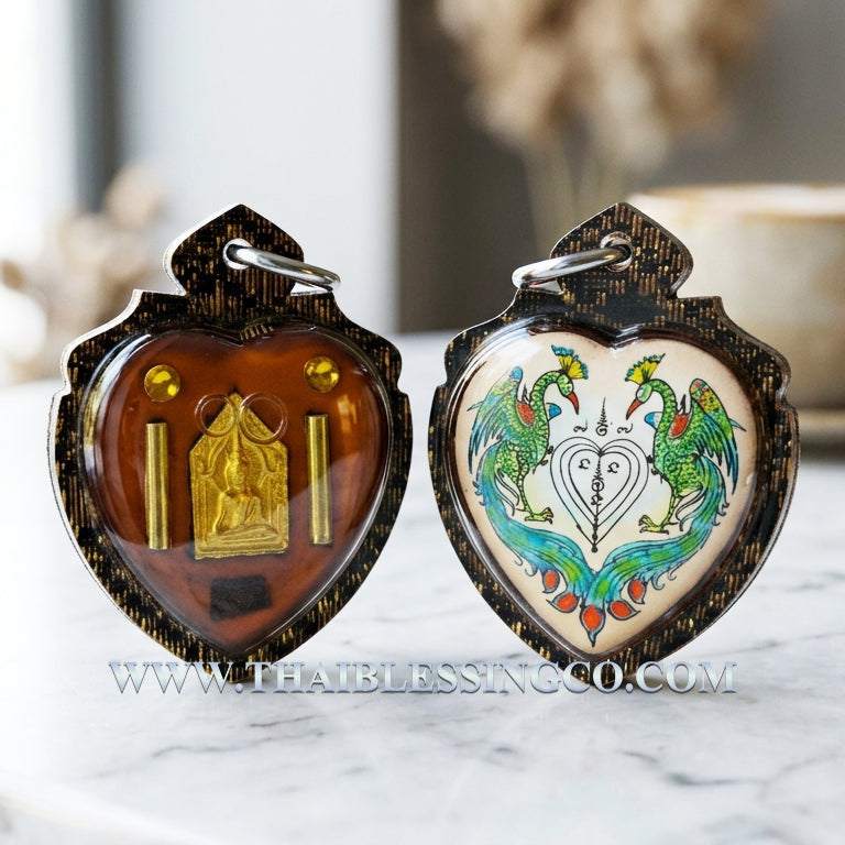 ✨ The Golden Peacock Empress Sovereign Locket: Infused with Sacred Attraction Oil by Arjan Kiew Teptong – Authentic Thai Mystical Talisman for Supreme Charisma, Prosperity, and Elite Business Luck ✨