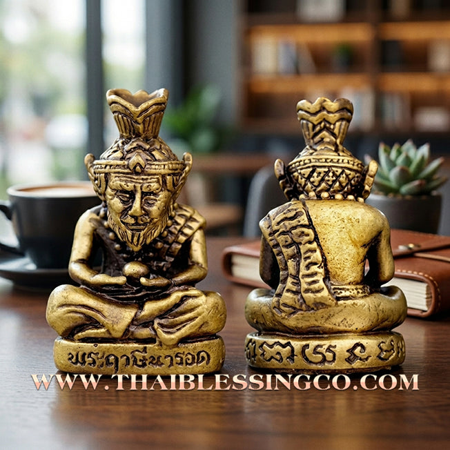 ✨ 🧘‍♂️ The Golden Sovereign: Sacred Satin-Finished Temple Bell Brass Ruesi Narot Amulet by Luang Pu Maen (2024 Edition) – The Ultimate Masterpiece for Infinite Wisdom, Wealth Magnetism, and Divine Shielding 🧘‍♂️ ✨