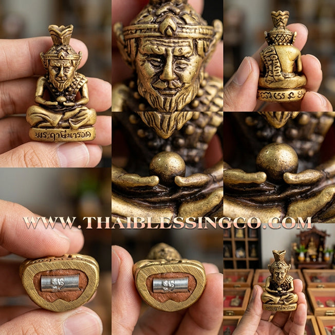 ✨ 🧘‍♂️ The Golden Sovereign: Sacred Satin-Finished Temple Bell Brass Ruesi Narot Amulet by Luang Pu Maen (2024 Edition) – The Ultimate Masterpiece for Infinite Wisdom, Wealth Magnetism, and Divine Shielding 🧘‍♂️ ✨