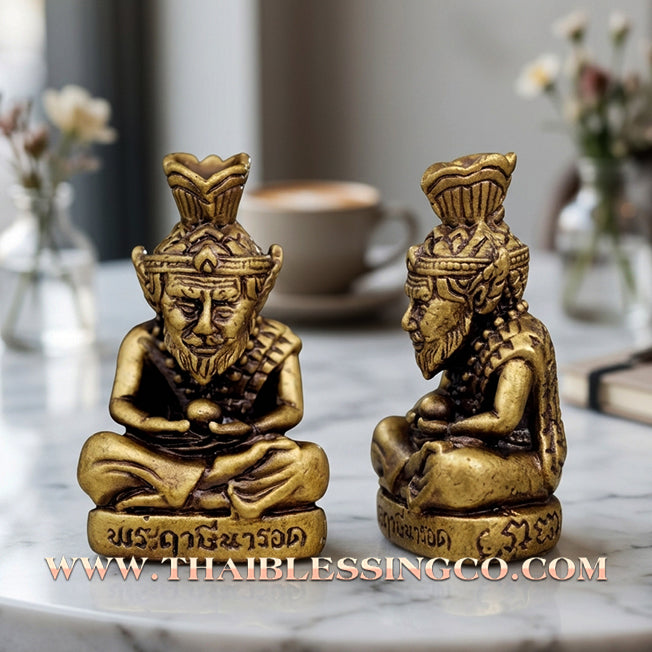 ✨ 🧘‍♂️ The Golden Sovereign: Sacred Satin-Finished Temple Bell Brass Ruesi Narot Amulet by Luang Pu Maen (2024 Edition) – The Ultimate Masterpiece for Infinite Wisdom, Wealth Magnetism, and Divine Shielding 🧘‍♂️ ✨