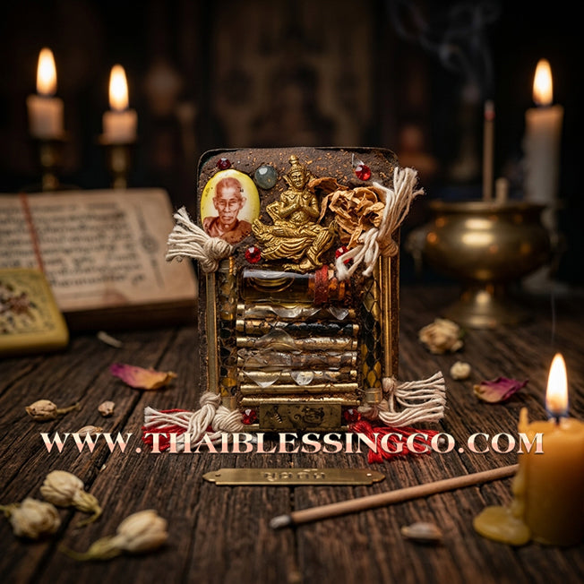 ✨ 🏹 The Golden Sovereign of Seduction: 'Phet Phayathorn' Gold Locket by Luang Pu In (2014 Masterpiece) – The Ultimate Khmer Mystery for Wealth & Irresistible Charm 🏹 ✨