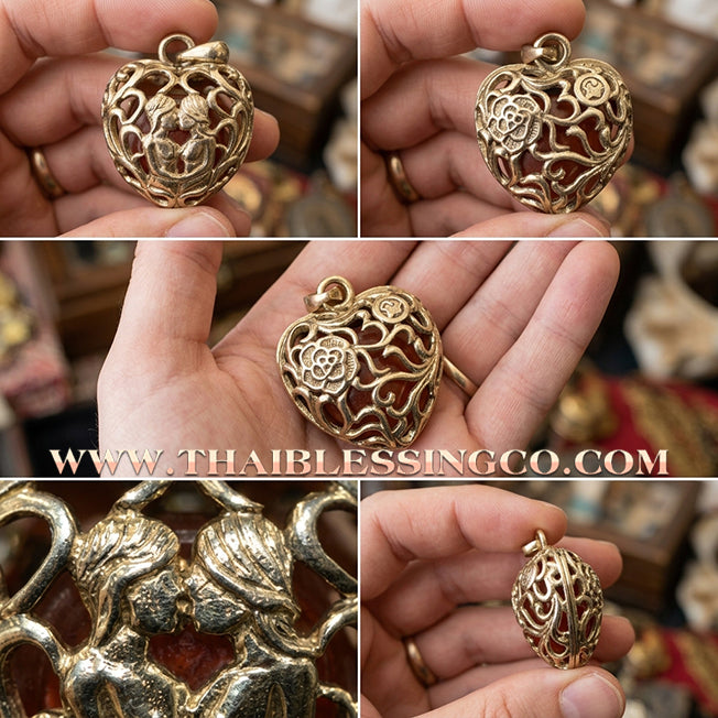 ✨ ❤️ The Heart of Union: Sacred 'In-Koo Heart' by Luang Pho Som (2017 Masterpiece) – The Perfect Harmony of Eternal Love and Infinite Fortune ❤️ ✨