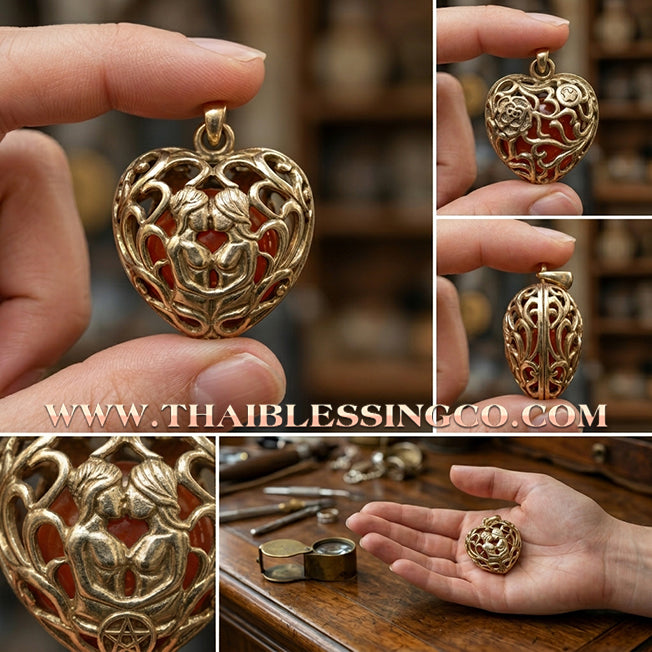 ✨ ❤️ The Heart of Union: Sacred 'In-Koo Heart' by Luang Pho Som (2017 Masterpiece) – The Perfect Harmony of Eternal Love and Infinite Fortune ❤️ ✨