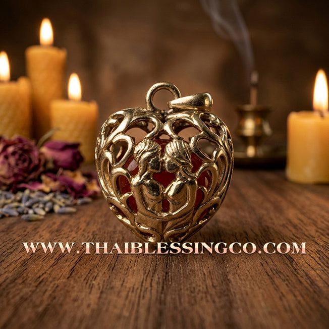 ✨ ❤️ The Heart of Union: Sacred 'In-Koo Heart' by Luang Pho Som (2017 Masterpiece) – The Perfect Harmony of Eternal Love and Infinite Fortune ❤️ ✨