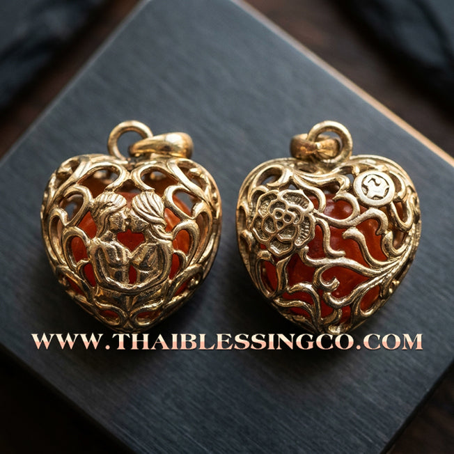 ✨ ❤️ The Heart of Union: Sacred 'In-Koo Heart' by Luang Pho Som (2017 Masterpiece) – The Perfect Harmony of Eternal Love and Infinite Fortune ❤️ ✨