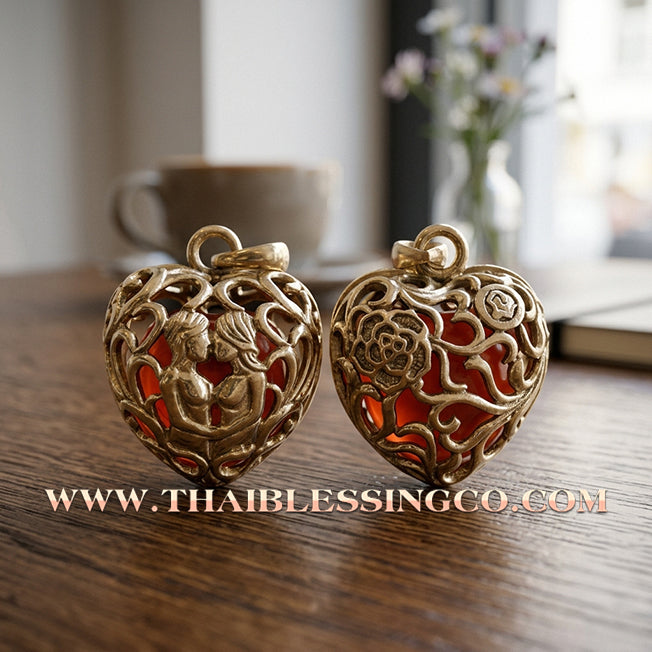 ✨ ❤️ The Heart of Union: Sacred 'In-Koo Heart' by Luang Pho Som (2017 Masterpiece) – The Perfect Harmony of Eternal Love and Infinite Fortune ❤️ ✨