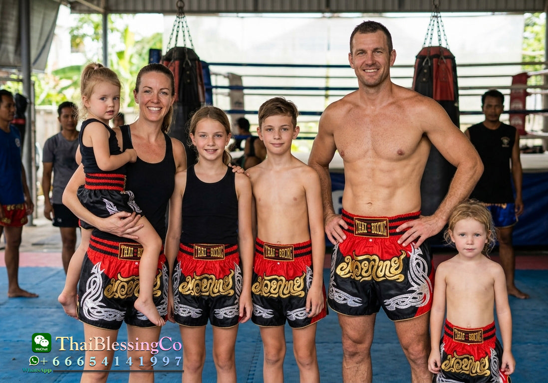 🥊 The Heritage Elite: Authentic Premium Satin Muay Thai Shorts – Ultra-Soft High-Gloss Boxing Trunks, Handcrafted Multi-Size Elastic Waistband, Factory-Direct Export Grade for Adults and Kids (Black and red Muay Thai shorts)
