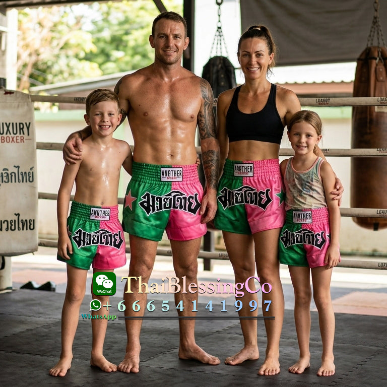 🥊 The Heritage Elite: Authentic Premium Satin Muay Thai Shorts – Ultra-Soft High-Gloss Boxing Trunks, Handcrafted Multi-Size Elastic Waistband, Factory-Direct Export Grade for Adults and Kids (Pink Muay Thai shorts)