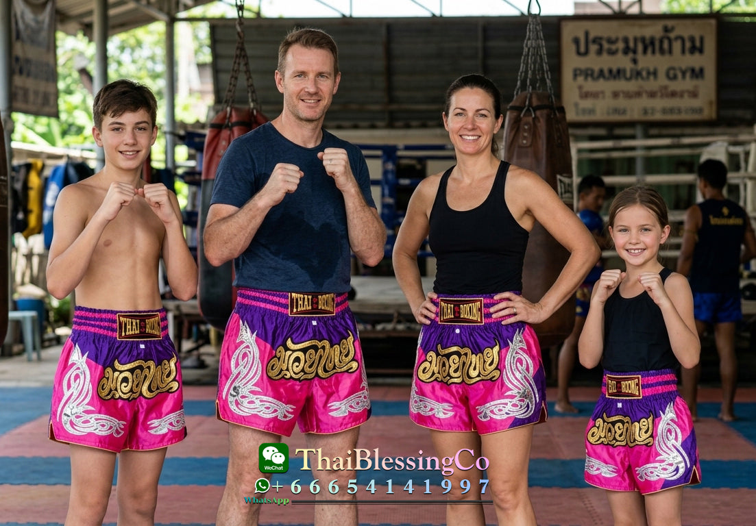 🥊 The Heritage Elite: Authentic Premium Satin Muay Thai Shorts – Ultra-Soft High-Gloss Boxing Trunks, Handcrafted Multi-Size Elastic Waistband, Factory-Direct Export Grade for Adults and Kids (Pinkish-purple Muay Thai shorts)
