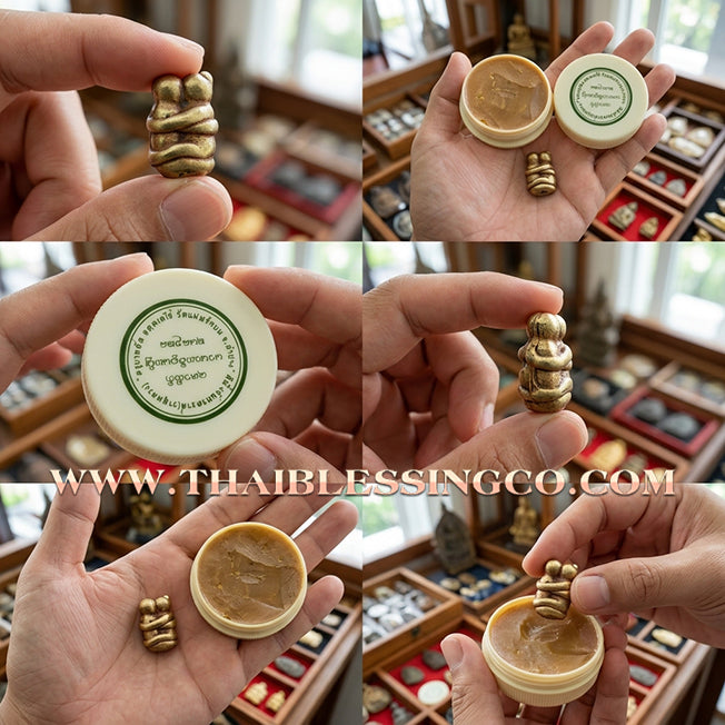 ✨ 🍯 The Honeyed Tongue: Sacred 'In-Koo' Charm & 'Maha Metta' Wax by Kruba Yat (2021 Lanna Tradition) – The Ultimate Alchemy for Captivating Speech, Sweet Success, and Soulmate Attraction 🍯 ✨