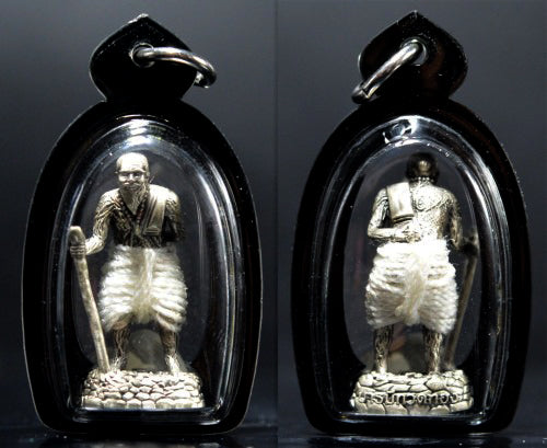 ✨ The Immortal Guardian Luang Pu Thuat Thong: Sacred Silver-Satin Ngern Yuang Edition B.E. 2567 by Phra Ajarn Rarasiri, Wat Phu Khao Thong (Miracle Size 1.5 x 3.0 cm)