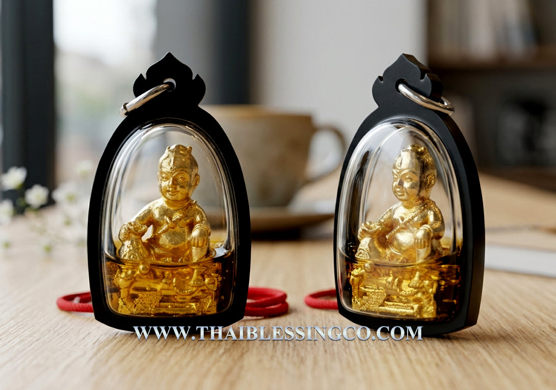 ✨ The Immortal Kumantong Maha Heng: Consecrated Bronze Gold-Leaf Sovereign by Phra Arjan Amnat (2020) – Authentic Thai Spirit Talisman for Extreme Windfall Luck, Guarded Prosperity, and Supernatural Success ✨