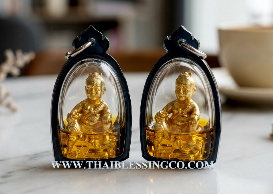 ✨ The Immortal Kumantong Maha Heng: Consecrated Bronze Gold-Leaf Sovereign by Phra Arjan Amnat (2020) – Authentic Thai Spirit Talisman for Extreme Windfall Luck, Guarded Prosperity, and Supernatural Success ✨