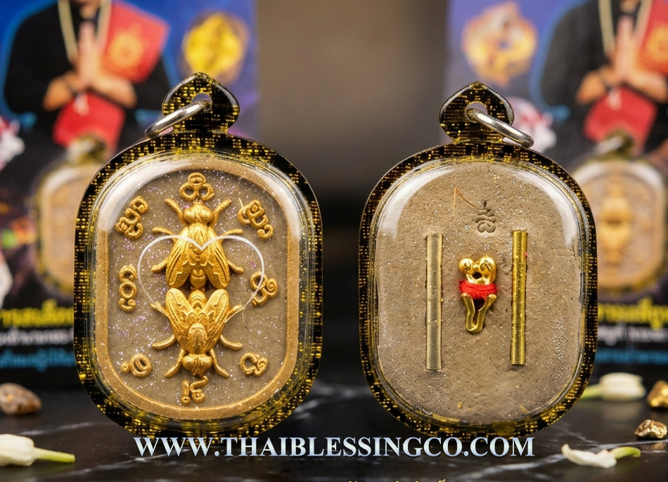 ✨ The Immortal "Maeng Ngun Kam" Golden Fly Sovereign: 2021 Masterpiece Edition by Arjan Boy, Ban San Amorn – Authentic Lanna High-Attraction Talisman for Hypnotic Charm, Unstoppable Seduction, and "Sticky" Wealth Luck ✨