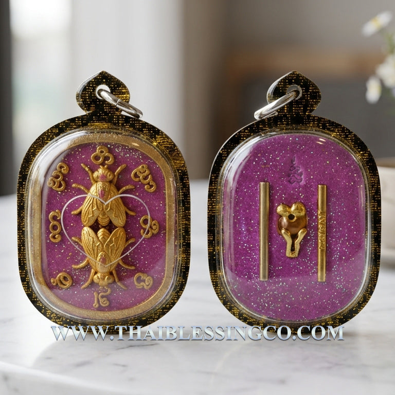 ✨ The Immortal "Maeng Ngun Kam" Golden Fly Sovereign: 2021 Masterpiece Edition by Arjan Boy, Ban San Amorn – Authentic Lanna High-Attraction Talisman for Hypnotic Charm, Unstoppable Seduction, and "Sticky" Wealth Luck ✨