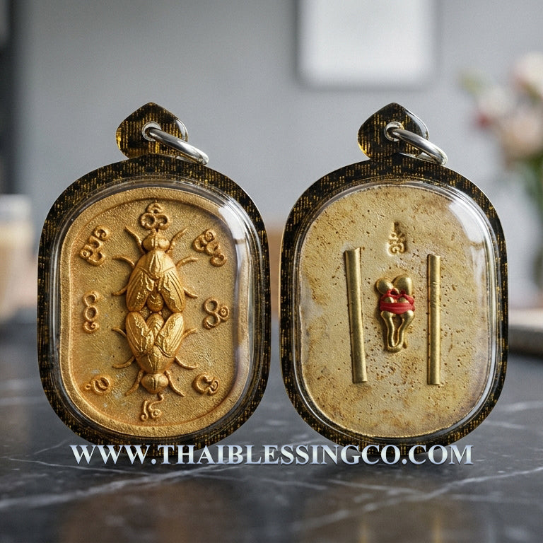 ✨ The Immortal "Maeng Ngun Kam" Golden Fly Sovereign: 2021 Masterpiece Edition by Arjan Boy, Ban San Amorn – Authentic Lanna High-Attraction Talisman for Hypnotic Charm, Unstoppable Seduction, and "Sticky" Wealth Luck ✨