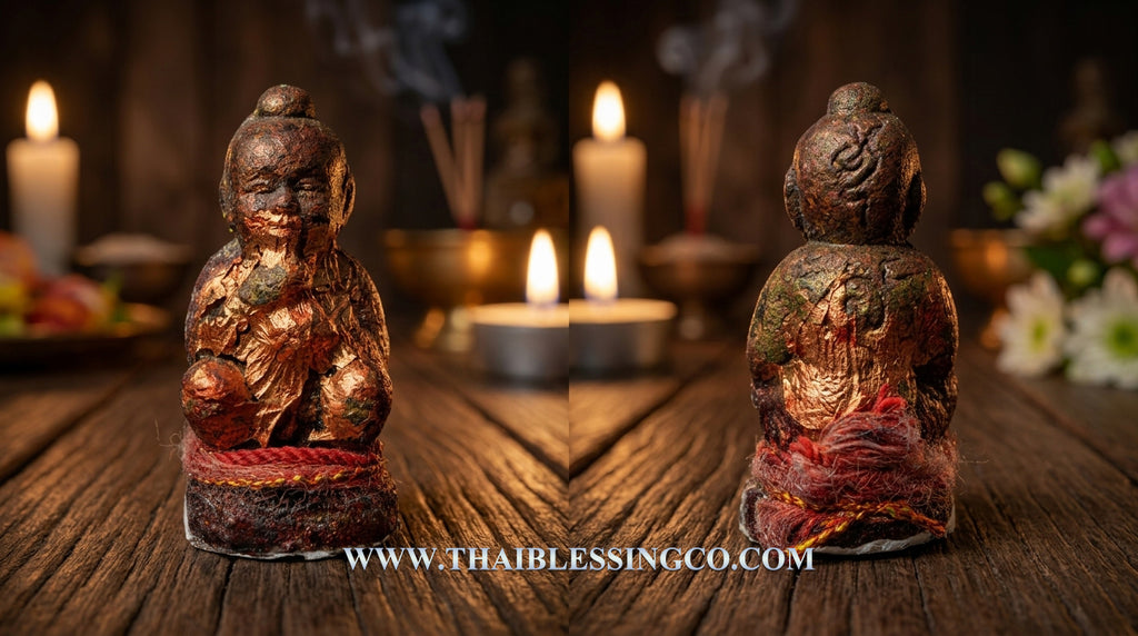 ✨ The Immortal "Millionaire Sucking Umbilical Cord" Kuman: 2024 (B.E. 2567) Brown Earth Edition by Luang Phor Phet, Wat Ban Rai – Authentic Thai Spirit Talisman for Infinite Sustenance, Constant Wealth Flow, and Supernatural Luck ✨