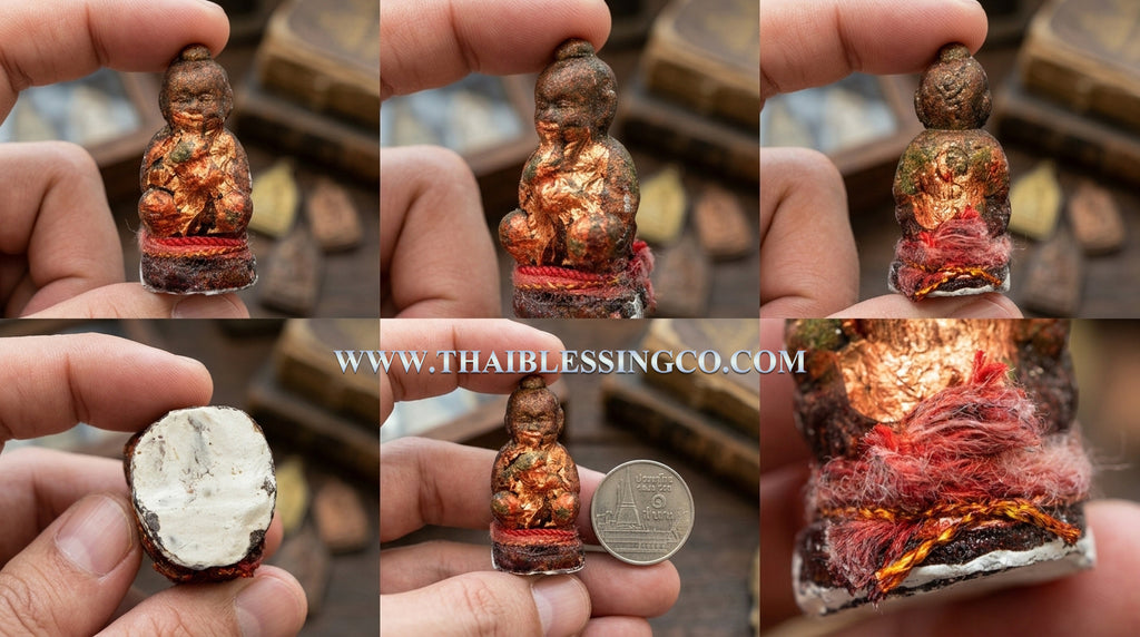 ✨ The Immortal "Millionaire Sucking Umbilical Cord" Kuman: 2024 (B.E. 2567) Brown Earth Edition by Luang Phor Phet, Wat Ban Rai – Authentic Thai Spirit Talisman for Infinite Sustenance, Constant Wealth Flow, and Supernatural Luck ✨