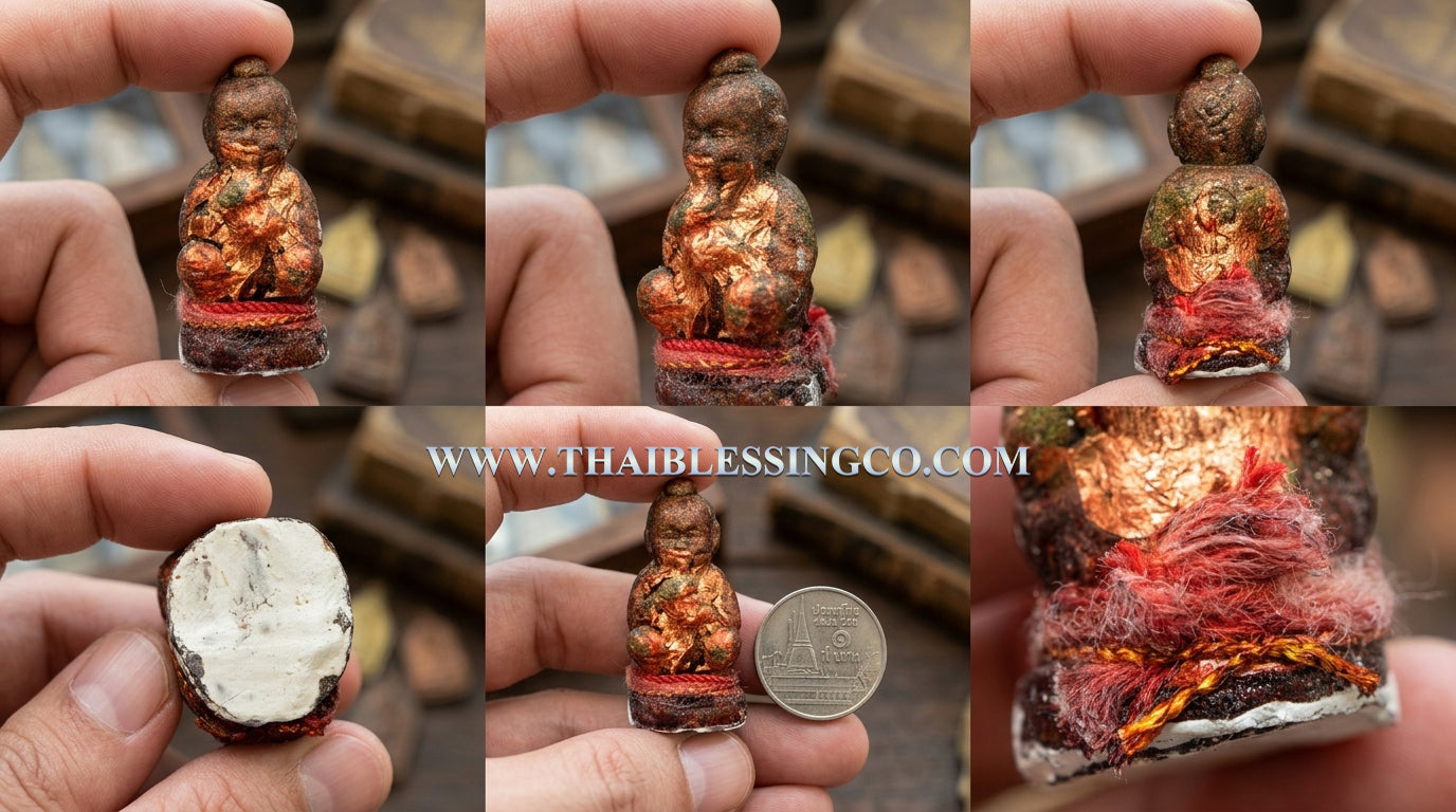 ✨ The Immortal "Millionaire Sucking Umbilical Cord" Kuman: 2024 (B.E. 2567) Brown Earth Edition by Luang Phor Phet, Wat Ban Rai – Authentic Thai Spirit Talisman for Infinite Sustenance, Constant Wealth Flow, and Supernatural Luck ✨