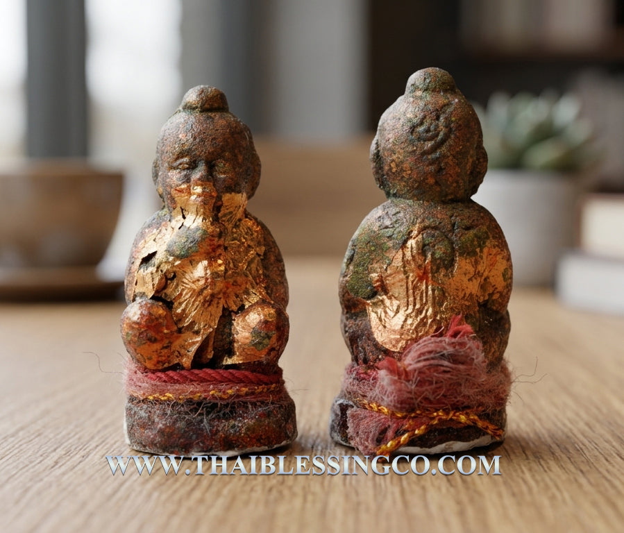 ✨ The Immortal "Millionaire Sucking Umbilical Cord" Kuman: 2024 (B.E. 2567) Brown Earth Edition by Luang Phor Phet, Wat Ban Rai – Authentic Thai Spirit Talisman for Infinite Sustenance, Constant Wealth Flow, and Supernatural Luck ✨