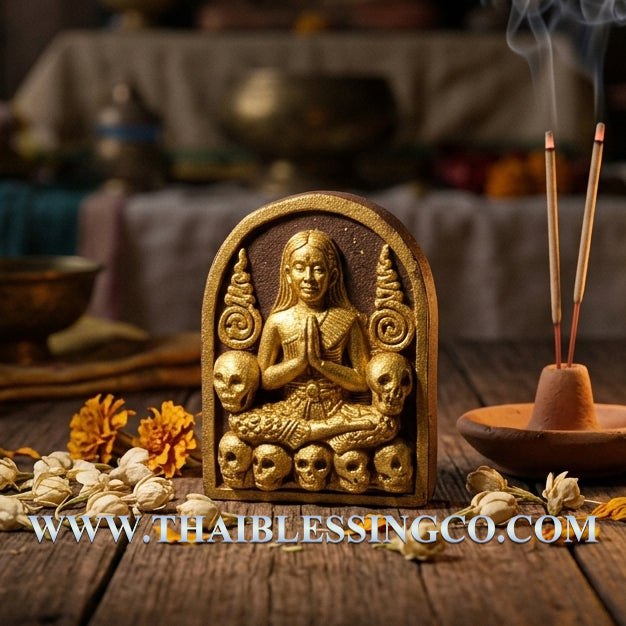 ✨ The Immortal Nang Prai Krasib Whisperer of Fortune: Consecrated Necromantic Astral Talisman by Luang Phor Somsak Kosalo, Kanchanaburi – Authentic Thai Occult Amulet for Supernatural Windfall Luck, Extreme Attraction, and Ghostly Guided Prosperity ✨