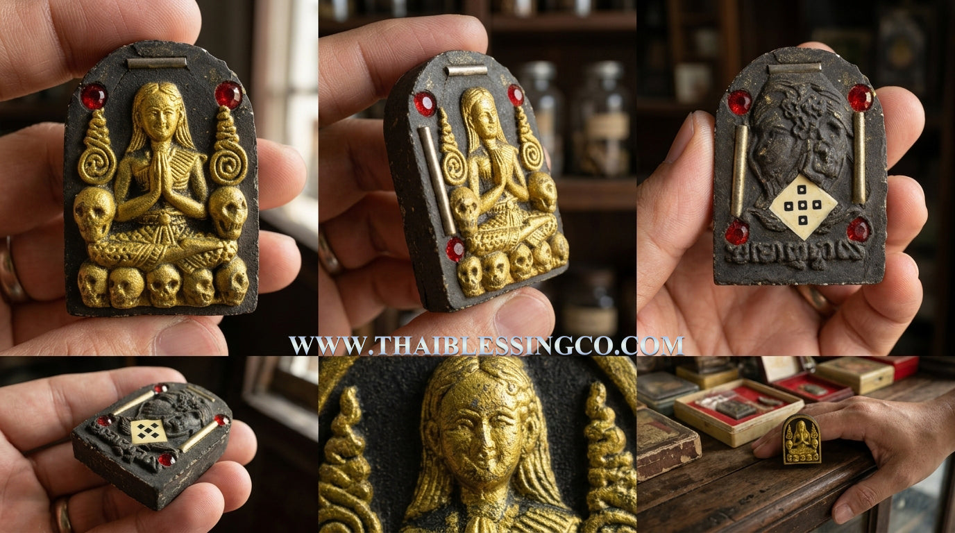 ✨ The Immortal Nang Prai Krasib Whisperer of Fortune: Consecrated Necromantic Astral Talisman by Luang Phor Somsak Kosalo, Kanchanaburi – Authentic Thai Occult Amulet for Supernatural Windfall Luck, Extreme Attraction, and Ghostly Guided Prosperity ✨