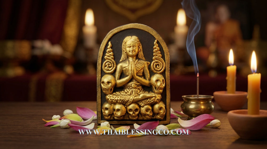 ✨ The Immortal Nang Prai Krasib Whisperer of Fortune: Consecrated Necromantic Astral Talisman by Luang Phor Somsak Kosalo, Kanchanaburi – Authentic Thai Occult Amulet for Supernatural Windfall Luck, Extreme Attraction, and Ghostly Guided Prosperity ✨