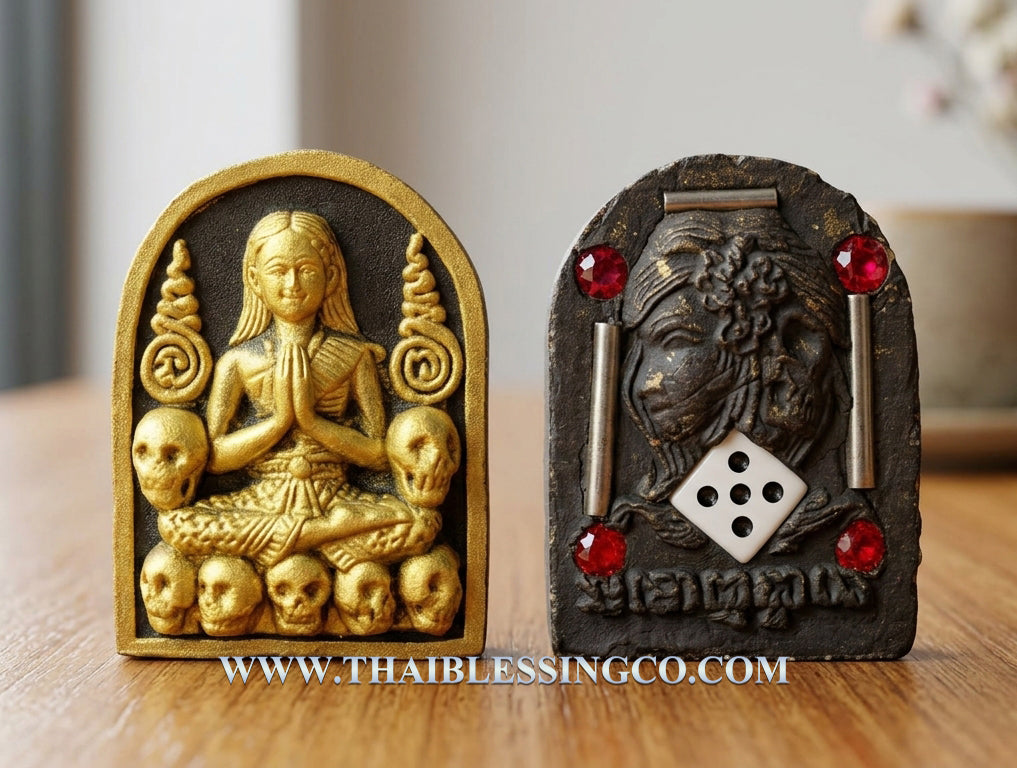 ✨ The Immortal Nang Prai Krasib Whisperer of Fortune: Consecrated Necromantic Astral Talisman by Luang Phor Somsak Kosalo, Kanchanaburi – Authentic Thai Occult Amulet for Supernatural Windfall Luck, Extreme Attraction, and Ghostly Guided Prosperity ✨