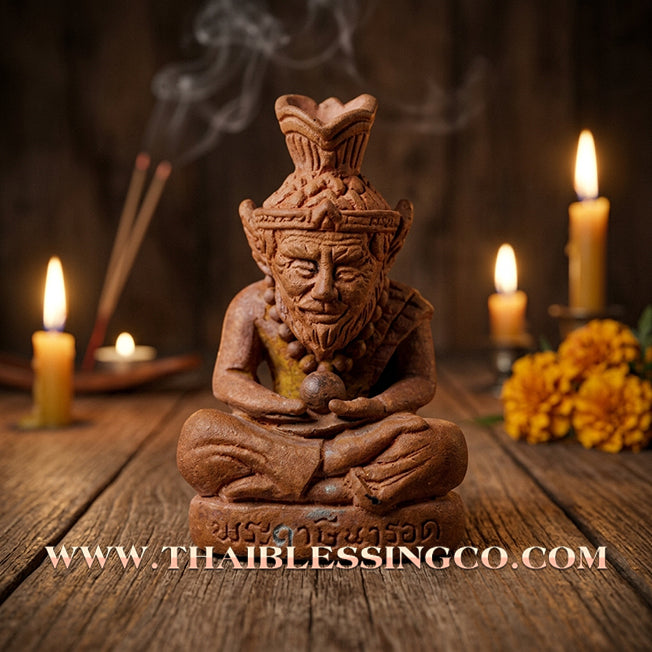 ✨ 🧘‍♂️ The Immortal Sage of Sorcery: Sacred 'Alchemical Copper' Ruesi Narot by Luang Pu Maen (2024 New Era) – The Ultimate Masterpiece for Universal Success, Divine Protection, and Boundless Fortune 🧘‍♂️ ✨