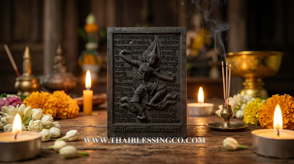 ✨ The Immortal "Thewada Kiao Nang" Celestial Seduction Sovereign: Black Itthije Powder Edition with Triple Silver Takruts by Luang Pu Bua, Wat Don Khwang Authentic Thai Occult Talisman for Absolute Attraction, Soulmate Manifestation, and Hypnotic Mercy ✨