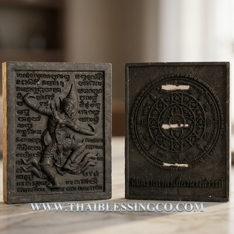 ✨ The Immortal "Thewada Kiao Nang" Celestial Seduction Sovereign: Black Itthije Powder Edition with Triple Silver Takruts by Luang Pu Bua, Wat Don Khwang Authentic Thai Occult Talisman for Absolute Attraction, Soulmate Manifestation, and Hypnotic Mercy ✨