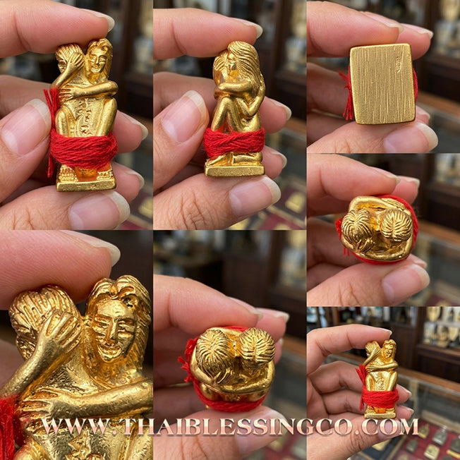 ✨ The "In Kham" Golden Lanna Soulmate Union: Sacred Samrit Bronze Gilded in Gold—The Supreme Talisman for Household Harmony, Royal Charisma, and Infinite Mercy