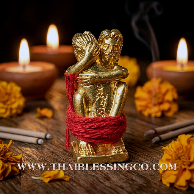✨ The "In Kham" Golden Lanna Soulmate Union: Sacred Samrit Bronze Gilded in Gold—The Supreme Talisman for Household Harmony, Royal Charisma, and Infinite Mercy