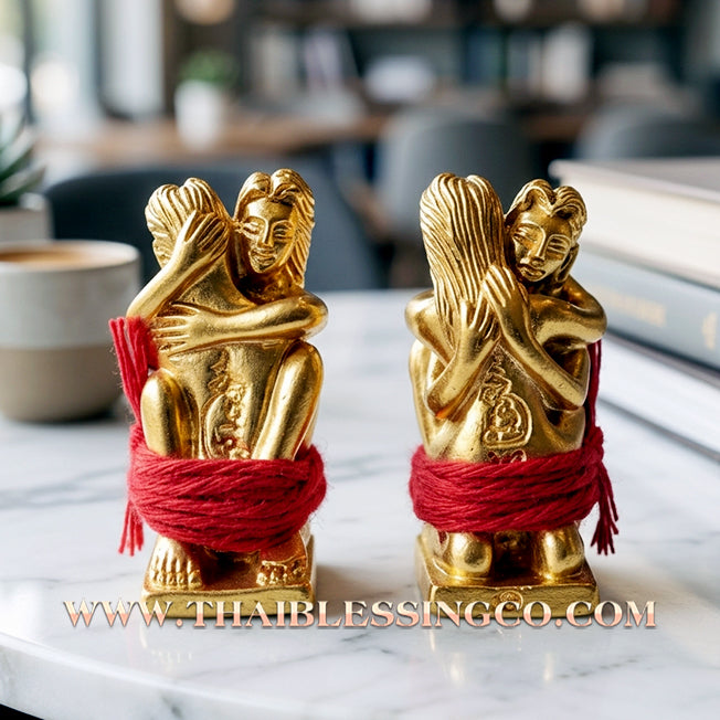 ✨ The "In Kham" Golden Lanna Soulmate Union: Sacred Samrit Bronze Gilded in Gold—The Supreme Talisman for Household Harmony, Royal Charisma, and Infinite Mercy