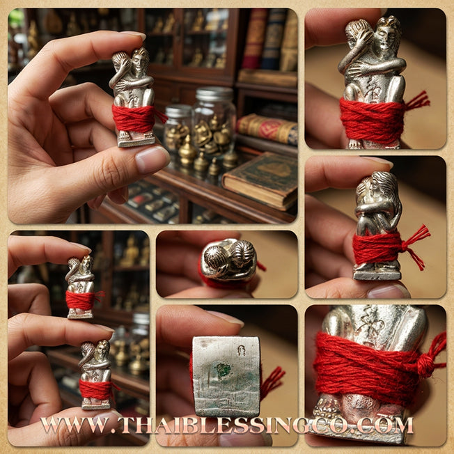 ✨ The "In Kham Silver" Lanna Eternal Bond: Sacred Samrit Bronze Plated in Pure Silver—The Supreme Talisman for Relationship Harmony, Fluid Wealth, and Elite "Cool" Charisma