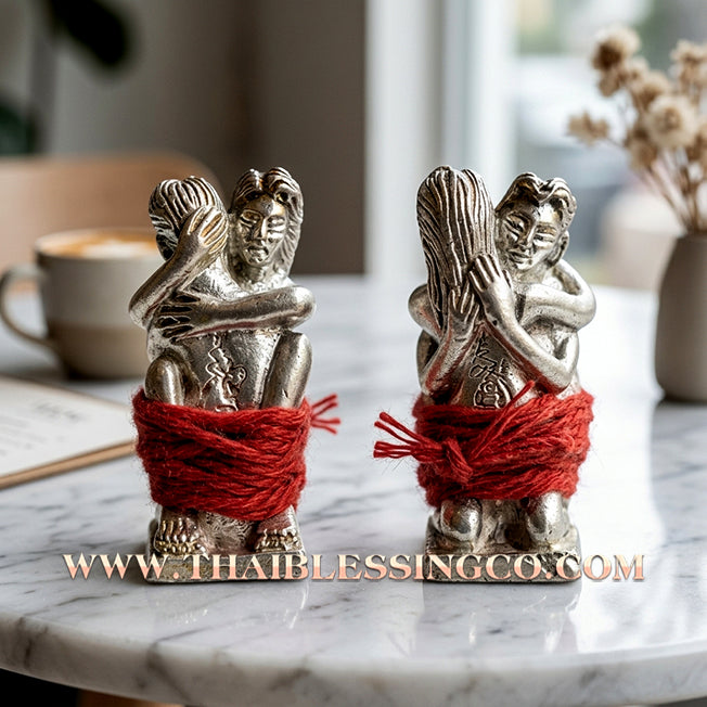 ✨ The "In Kham Silver" Lanna Eternal Bond: Sacred Samrit Bronze Plated in Pure Silver—The Supreme Talisman for Relationship Harmony, Fluid Wealth, and Elite "Cool" Charisma