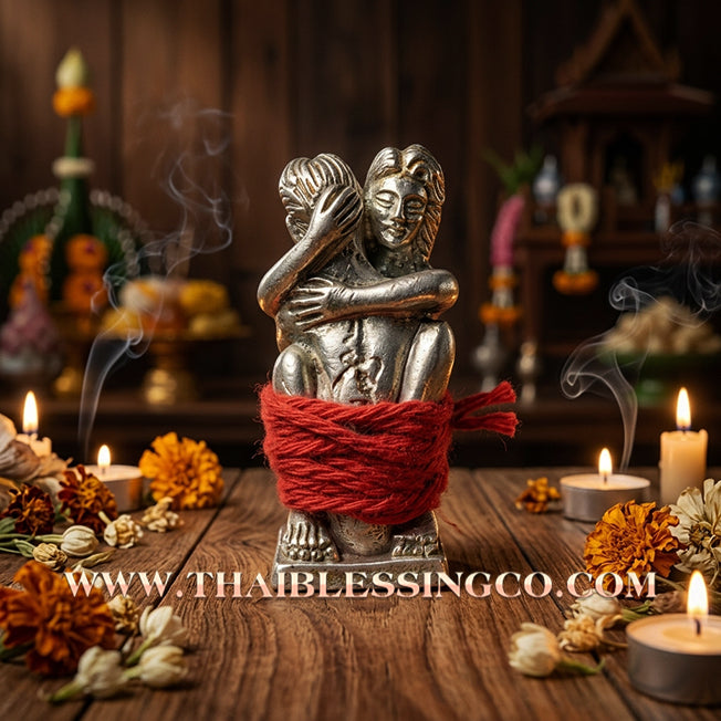 ✨ The "In Kham Silver" Lanna Eternal Bond: Sacred Samrit Bronze Plated in Pure Silver—The Supreme Talisman for Relationship Harmony, Fluid Wealth, and Elite "Cool" Charisma