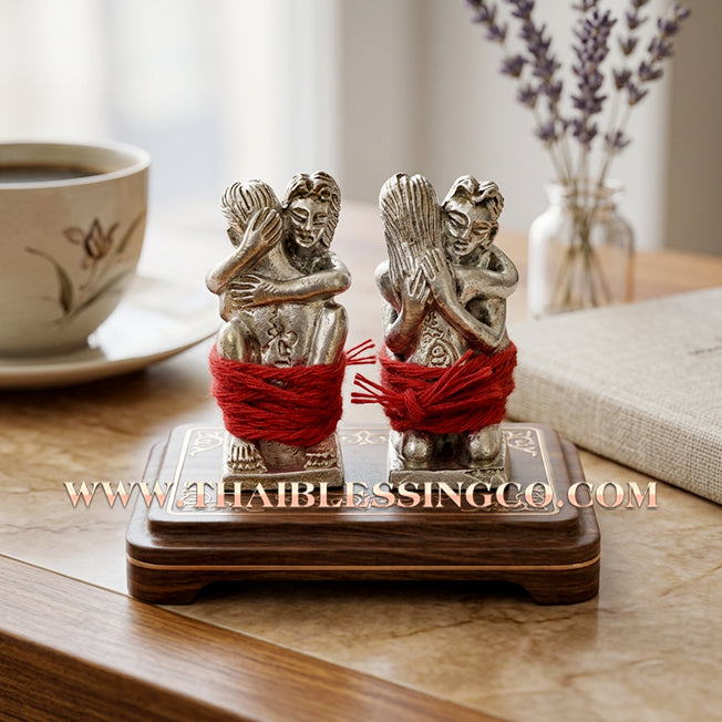 ✨ The "In Kham Silver" Lanna Eternal Bond: Sacred Samrit Bronze Plated in Pure Silver—The Supreme Talisman for Relationship Harmony, Fluid Wealth, and Elite "Cool" Charisma