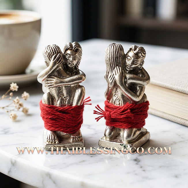 ✨ The "In Kham Silver" Lanna Eternal Bond: Sacred Samrit Bronze Plated in Pure Silver—The Supreme Talisman for Relationship Harmony, Fluid Wealth, and Elite "Cool" Charisma