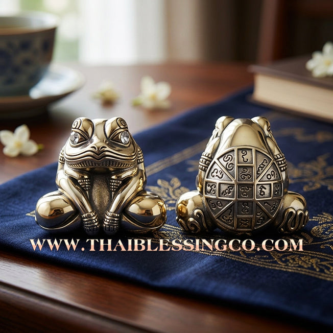 ✨ The "Kop Kin Duean" Moon-Eating Frog (Overflowing Wealth Edition): Sacred Thong Khao White Gold — The Supreme Lanna Talisman for Swallowing Debt, Attracting Windfalls, and Infinite Prosperity