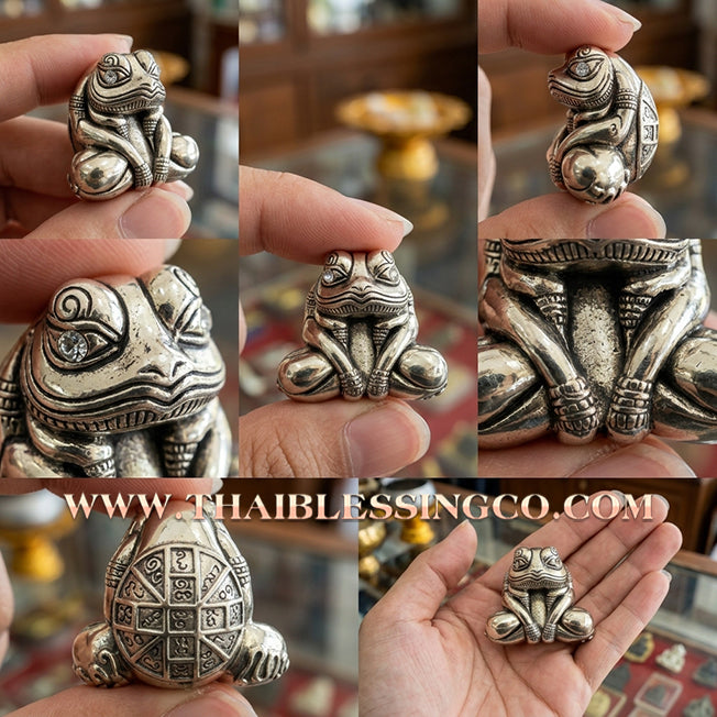 ✨ The "Kop Kin Duean" Moon-Eating Frog (Overflowing Wealth Edition): Sacred Thong Khao White Gold — The Supreme Lanna Talisman for Swallowing Debt, Attracting Windfalls, and Infinite Prosperity