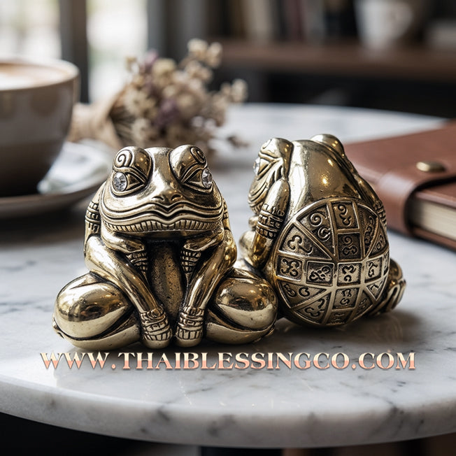 ✨ The "Kop Kin Duean" Moon-Eating Frog (Overflowing Wealth Edition): Sacred Thong Khao White Gold — The Supreme Lanna Talisman for Swallowing Debt, Attracting Windfalls, and Infinite Prosperity