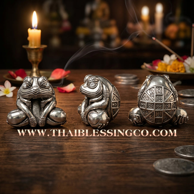 ✨ The "Kop Kin Duean" Moon-Eating Frog (Overflowing Wealth Edition): Sacred Thong Khao White Gold — The Supreme Lanna Talisman for Swallowing Debt, Attracting Windfalls, and Infinite Prosperity