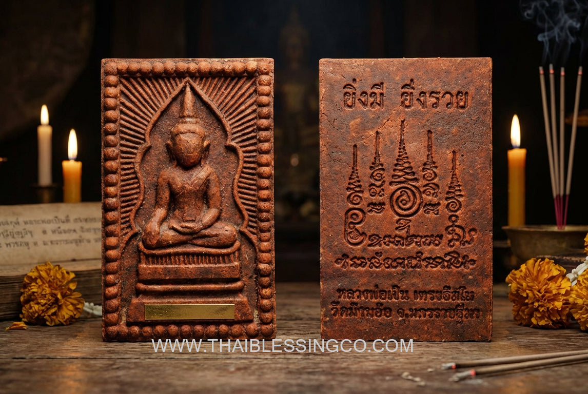 ✨ The Miraculous Phra Somdej Waek Marn 'Ying Mee Ying Ruay' B.E. 2567: Sacred Full-Formula Herbal Medicine & Holy Oil Edition by Wat Ban Or – The Breakthrough Amulet for Wealth and Opportunity (Size 1.8 x 3.0 cm)