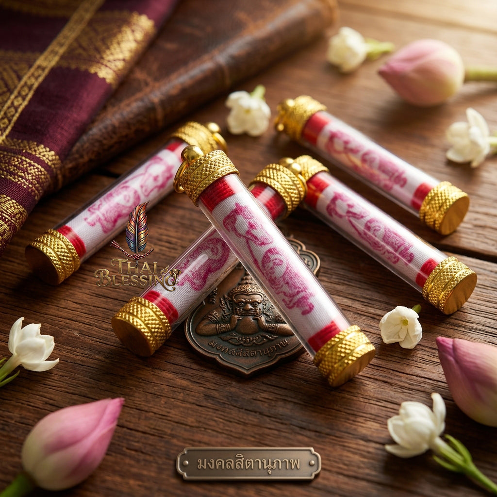 🔱 The Necromantic Grimoire Scrolls: Dual Engines of Lethal Charm & Capital Inflow – Kruba Tao (Wat Thung Setthi) 2566 – The Ultimate 5.0cm Lanna Corpse-Cloth Talismans for Absolute Mind Control & Infinite Patronage!