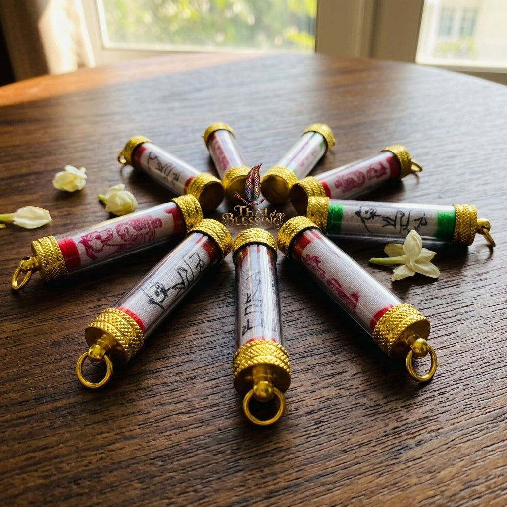 🔱 The Necromantic Grimoire Scrolls: Dual Engines of Lethal Charm & Capital Inflow – Kruba Tao (Wat Thung Setthi) 2566 – The Ultimate 5.0cm Lanna Corpse-Cloth Talismans for Absolute Mind Control & Infinite Patronage!