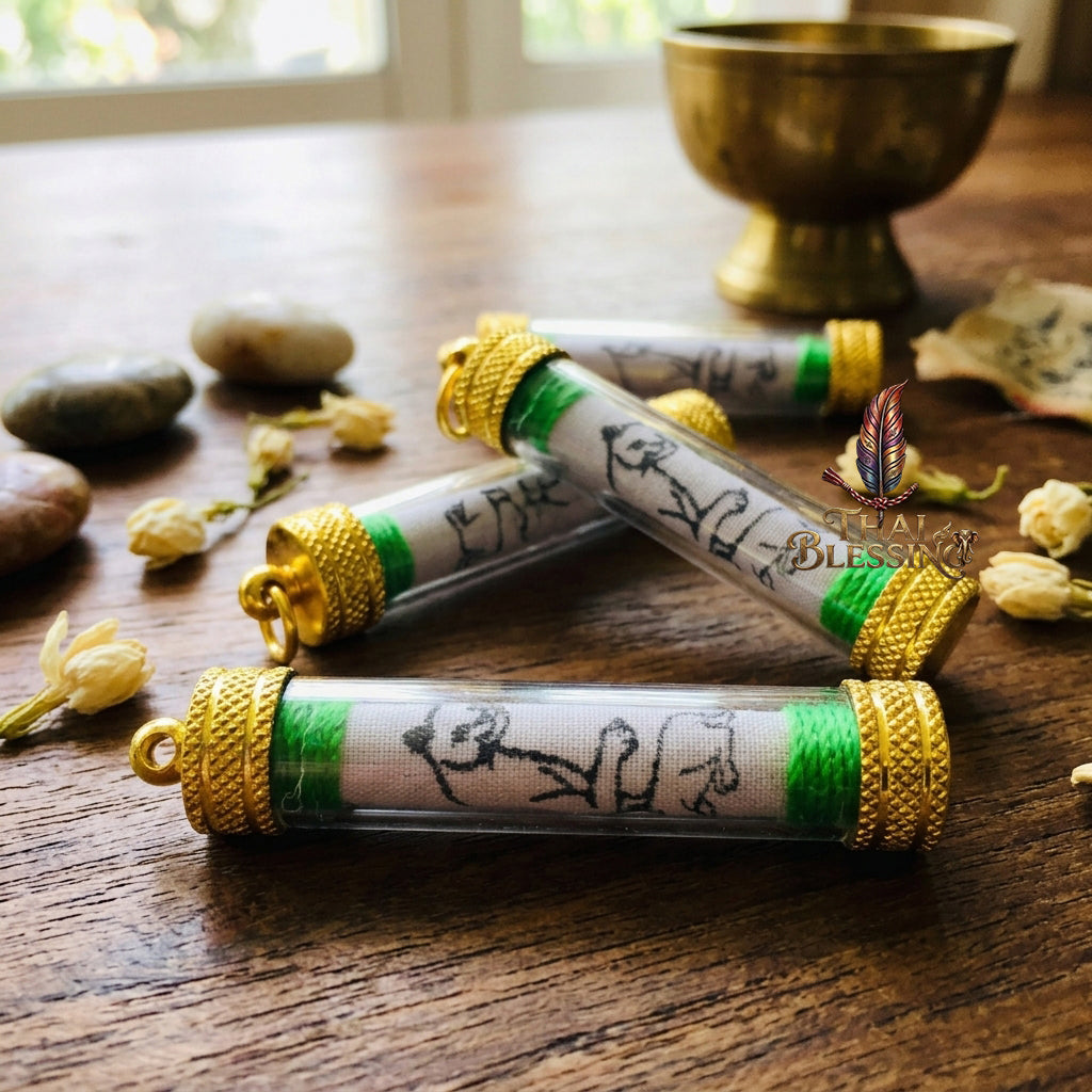 🔱 The Necromantic Grimoire Scrolls: Dual Engines of Lethal Charm & Capital Inflow – Kruba Tao (Wat Thung Setthi) 2566 – The Ultimate 5.0cm Lanna Corpse-Cloth Talismans for Absolute Mind Control & Infinite Patronage!