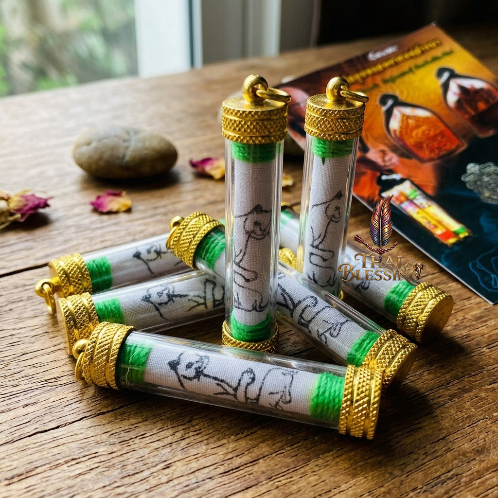 🔱 The Necromantic Grimoire Scrolls: Dual Engines of Lethal Charm & Capital Inflow – Kruba Tao (Wat Thung Setthi) 2566 – The Ultimate 5.0cm Lanna Corpse-Cloth Talismans for Absolute Mind Control & Infinite Patronage!