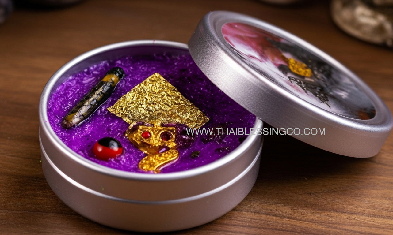✨ The Nine-Tailed Fox Prince Saneh Jan Alchemy Wax B.E. 2568: Supreme Masculine Attraction Balm for Gay, Queer & Men, Infused with Snake Skin Takrut & 108 Sacred Victory Waxes by Phra Ajarn Amnat Mahaveero (4.0 cm Limited Edition)
